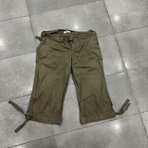 Khaki green cargo shorts cargo